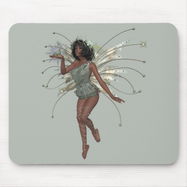 Tapis De Souris Baiser de KRW le Faery Mousepad d'Afro-américain (Devant)