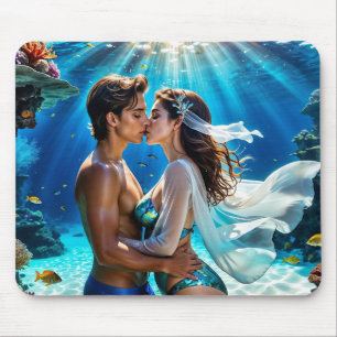Tapis De Souris Baiser des amants sous-marins