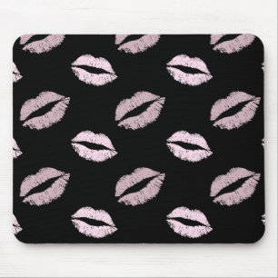 Tapis De Souris Baisers Rose Argenté