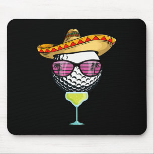 Tapis De Souris Bal De Golf Cinco De Mayo Avec Sombrero Margar