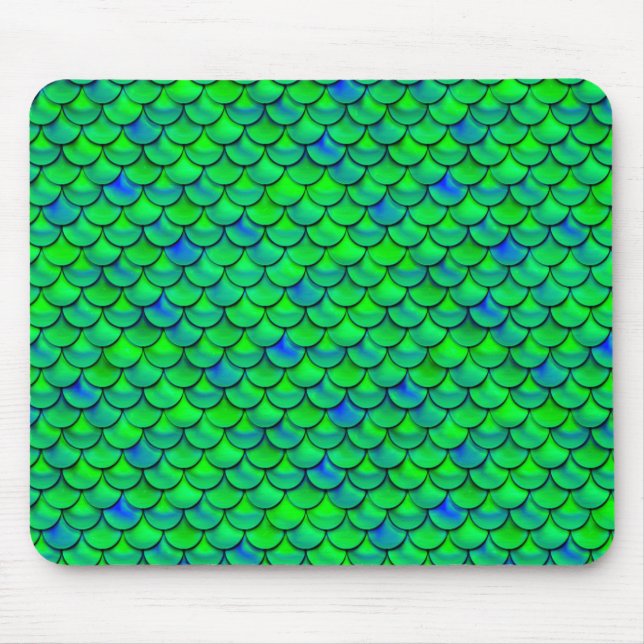 Tapis De Souris Balances bleues vertes (Devant)
