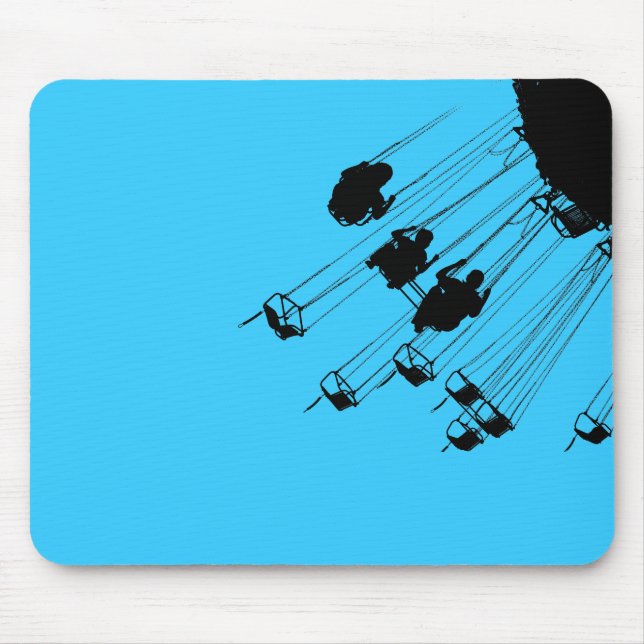 Tapis De Souris Balançoires et ronds-points - Sky Blue (Devant)