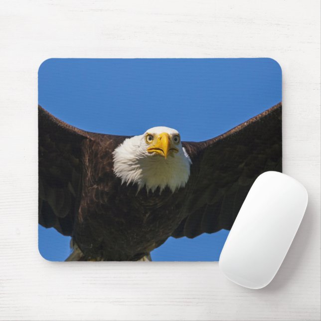 Tapis De Souris Bald Eagle Flyby Up Close (Avec souris)