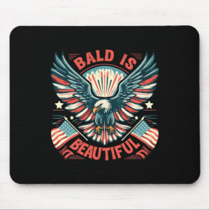 Tapis De Souris Bald Est Belle 4 Juillet Jour De L'Indépendance Am