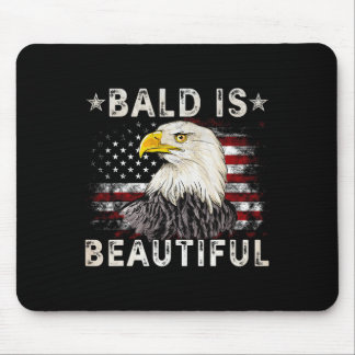 Tapis De Souris Bald Est Belle 4 juillet Jour De L'Indépendance Am