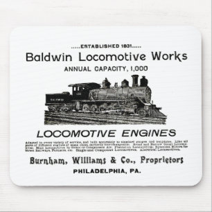 Tapis De Souris Baldwin Locomotive Works 1895
