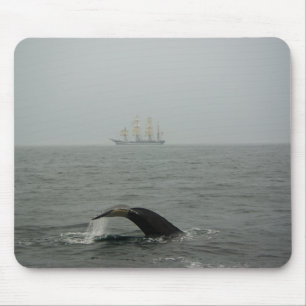 Tapis De Souris Baleine à bosse et grand navire 2 Mousepad