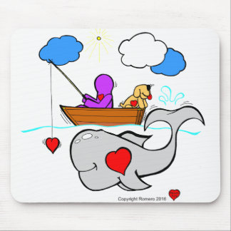 Tapis De Souris Baleine d'art de coeur