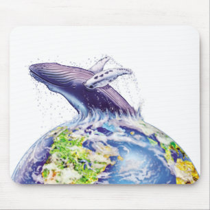 Tapis De Souris baleine et conception de la terre