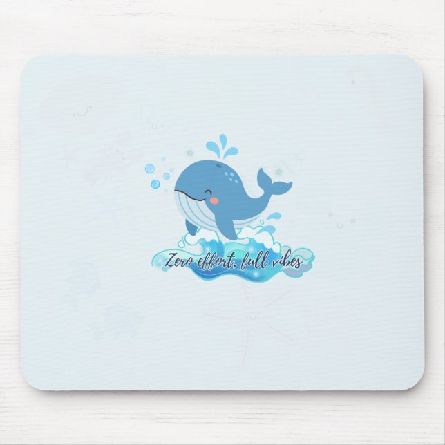 Tapis de souris Baleine Mignonne | Esthétique de p (Devant)