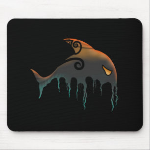 Tapis De Souris baleine noire Halloween