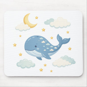 Tapis De Souris Baleine Nuageuse de Rêve