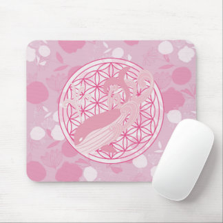 Tapis De Souris baleine,totem animal,zen,chakra,fleur de vie