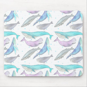 Tapis De Souris Baleines et bulles Souris