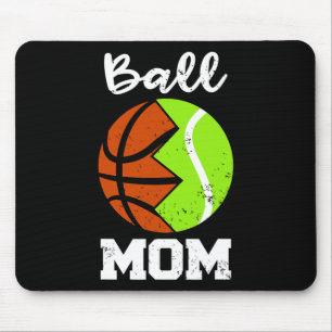 Tapis De Souris Ball Maman Fun Basket Joueur Tennis Maman