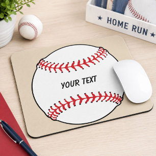 Tapis De Souris Balle de baseball avec texte personnalisé