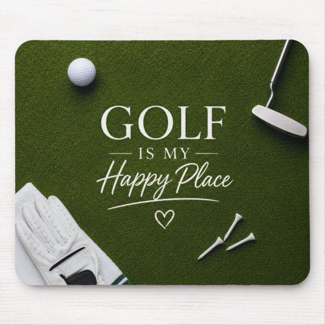 Tapis De Souris Balle de golf sur parcours vert (Devant)