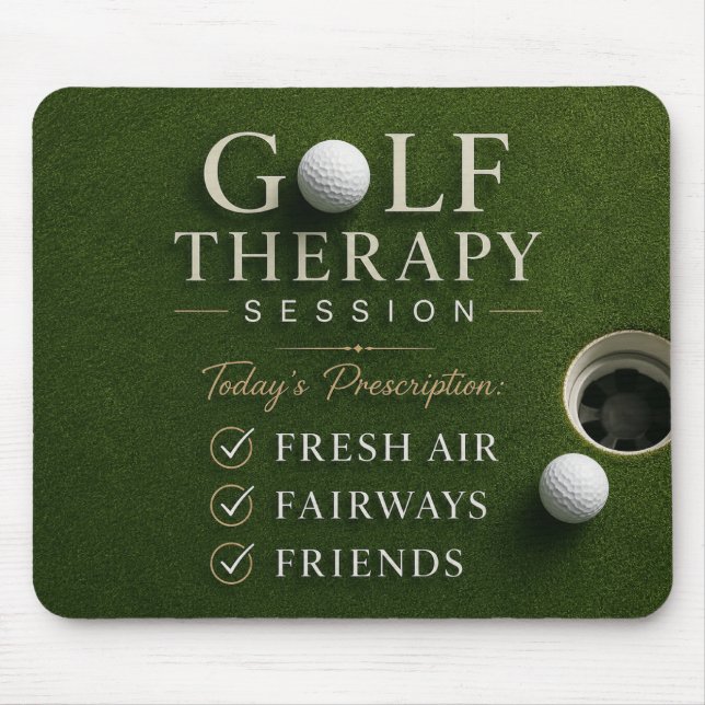 Tapis De Souris Balle de golf sur parcours vert (Devant)