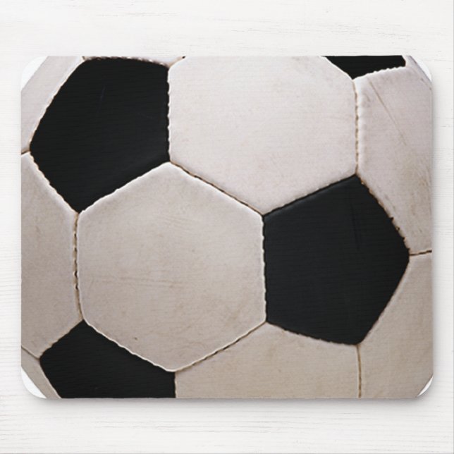 Tapis De Souris Balle de soccer blanche et noire (Devant)