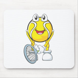 Tapis De Souris Balle de tennis heureuse