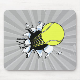 Tapis De Souris balle de tennis qui déchire en passant
