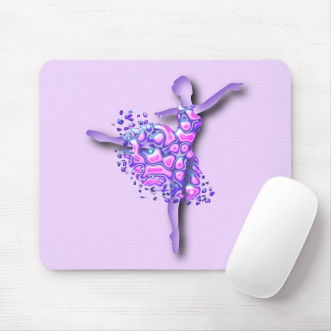 Tapis De Souris Ballerina Art Purple Dance (Avec souris)