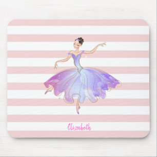 Tapis De Souris Ballerina rose Blancs adorable