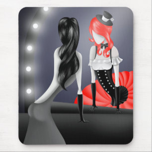 Tapis De Souris Ballerine et danseuse excentrique réflexion