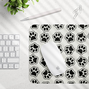 Tapis De Souris Balles noires, Paws de chien, Paws de chat, Plan