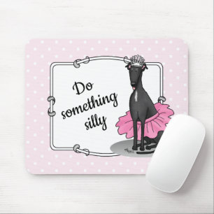 Tapis De Souris Ballet Ballerina Princesse Greyhound Chig (noir)