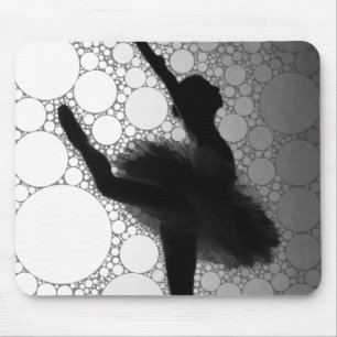 Tapis De Souris Ballet Black Blanc Danse Ballerina