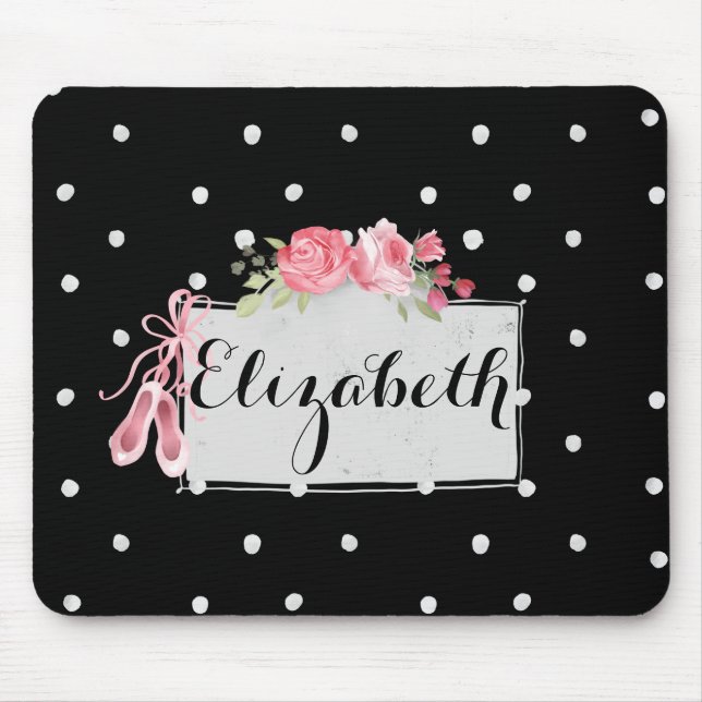 Tapis De Souris Ballet Chic Personnalisé (Devant)