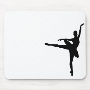 Tapis De Souris Ballet simple Ballerina noir blanc