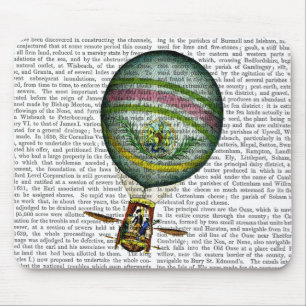 Tapis De Souris Ballon à air chaud bleu-clair