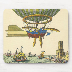 Tapis De Souris Ballon à air chaud de science-fiction Steampunk vi