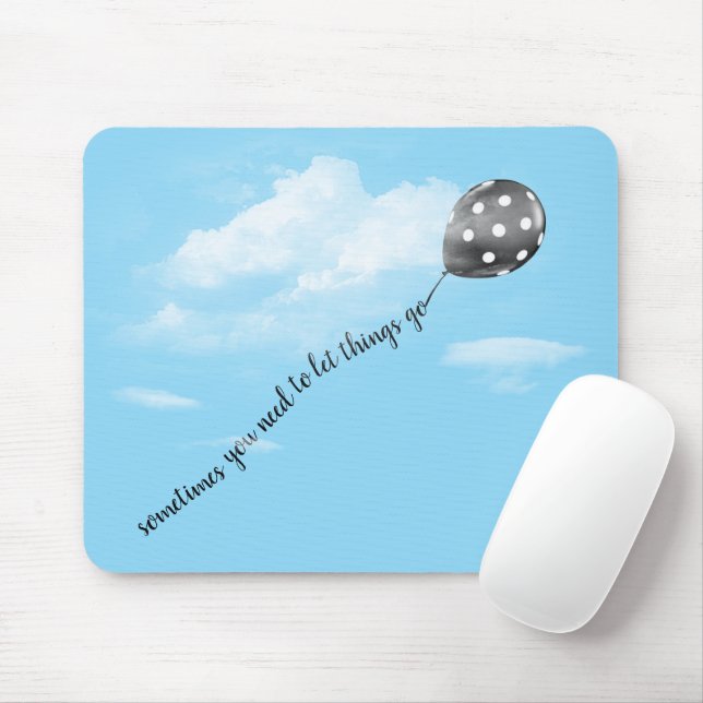 Tapis De Souris Ballon à Points avec Citation (Avec souris)