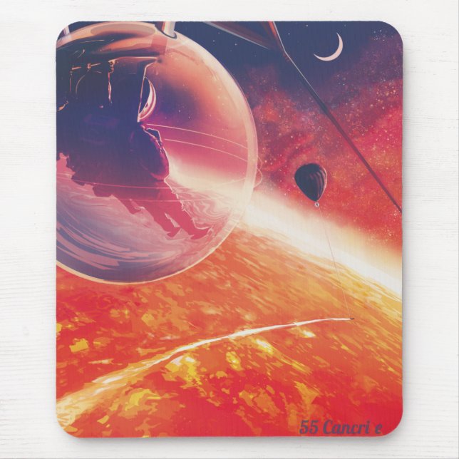 Tapis De Souris Ballon d'air chaud extrême sur un paysage infernal (Devant)