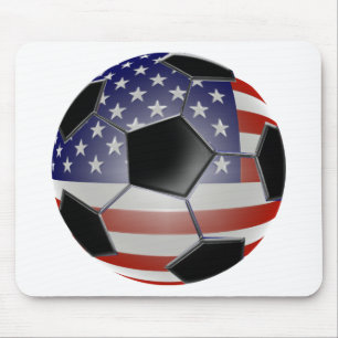 Tapis De Souris Ballon de football de drapeau des USA