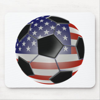 Tapis De Souris Ballon de football de drapeau des USA