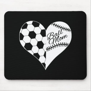 Tapis De Souris Ballon de football motif lacets de baseball Ballon