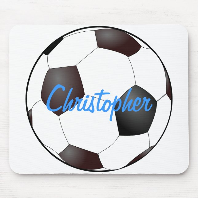 Tapis De Souris Ballon de football - personnalisable (Devant)