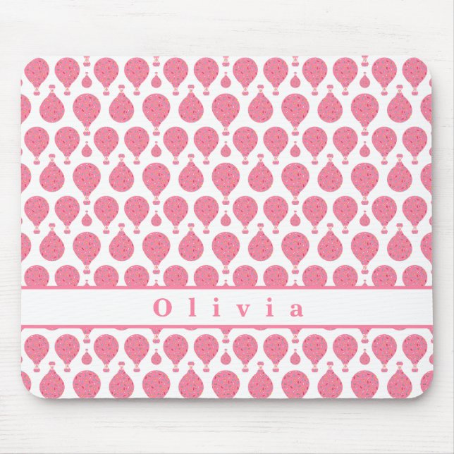Tapis De Souris Ballons à air chaud rose (Devant)