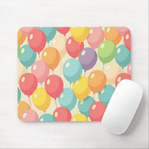 Tapis De Souris Ballons de fête de différentes couleurs