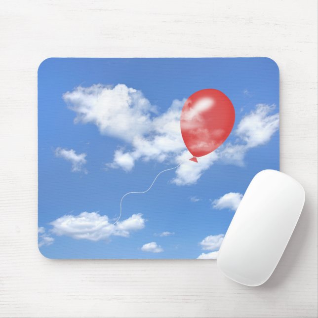 Tapis De Souris Ballons Rouges Dans Les Nuages (Avec souris)