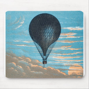 Tapis De Souris Balloon à air chaud vintage Retro View First Ballo