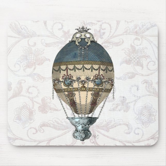 Tapis De Souris Balloon baroque bleu & crème (Devant)