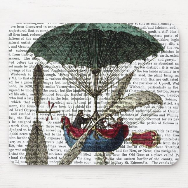 Tapis De Souris Ballotte à air chaud Place du Louvre (Devant)