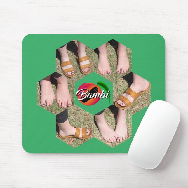 Tapis De Souris Bambi Pieds Honeypeb Grille photo Mousepad (Avec souris)