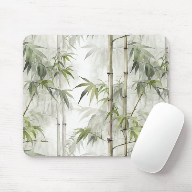 Tapis De Souris Bambou vert (Avec souris)