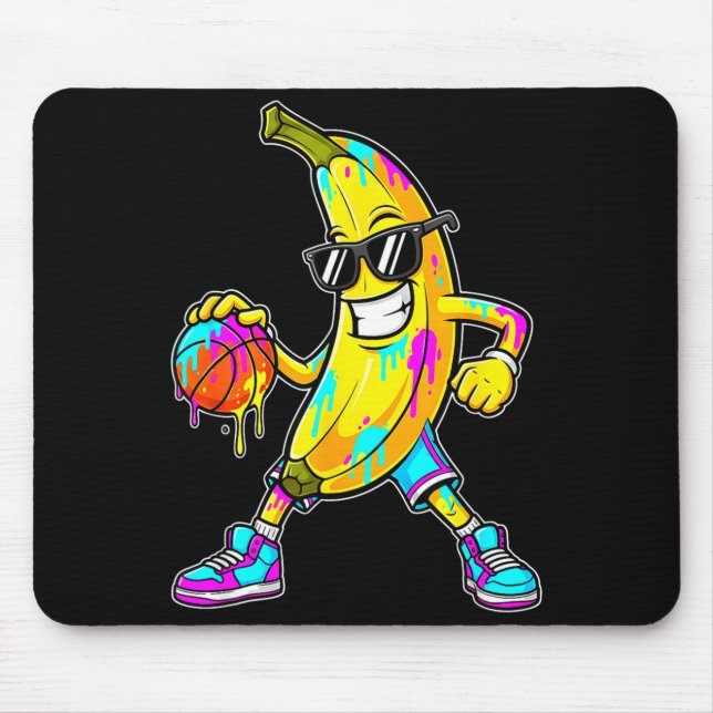 Tapis De Souris Banana Funny Basketball Drip Kids Youth Boys Girls (Devant)
